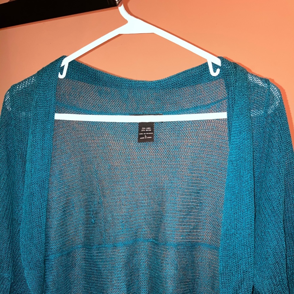 Blue cardigan